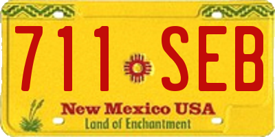 NM license plate 711SEB