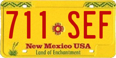 NM license plate 711SEF