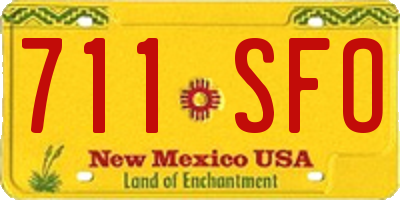 NM license plate 711SFO