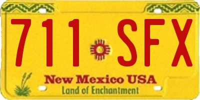 NM license plate 711SFX