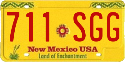 NM license plate 711SGG
