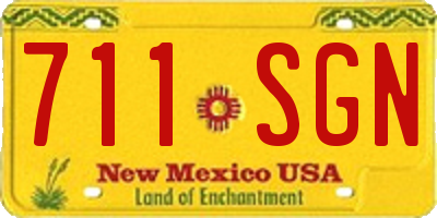 NM license plate 711SGN
