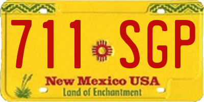 NM license plate 711SGP