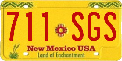 NM license plate 711SGS