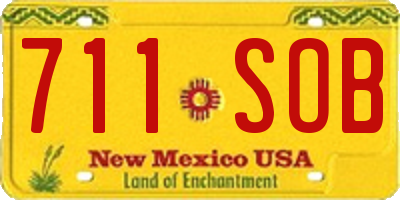 NM license plate 711SOB