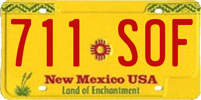 NM license plate 711SOF