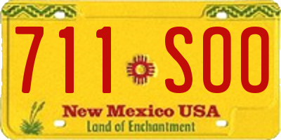 NM license plate 711SOO