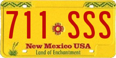 NM license plate 711SSS
