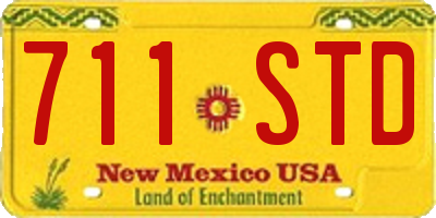 NM license plate 711STD