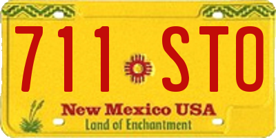 NM license plate 711STO