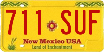 NM license plate 711SUF