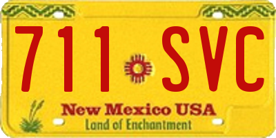 NM license plate 711SVC