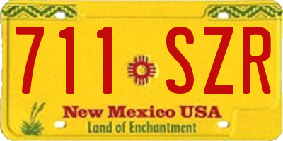 NM license plate 711SZR