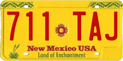 NM license plate 711TAJ