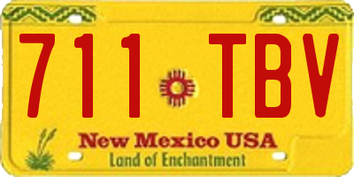 NM license plate 711TBV