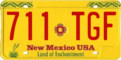 NM license plate 711TGF