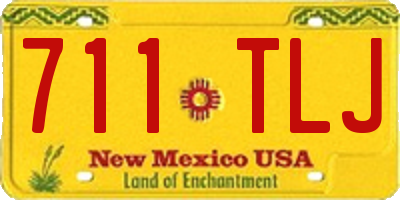 NM license plate 711TLJ