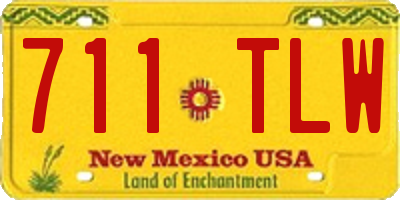 NM license plate 711TLW