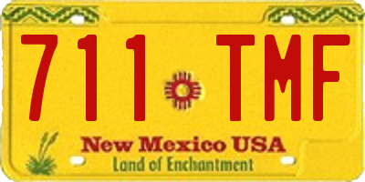 NM license plate 711TMF