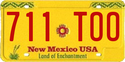 NM license plate 711TOO