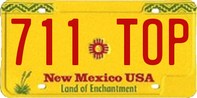 NM license plate 711TOP