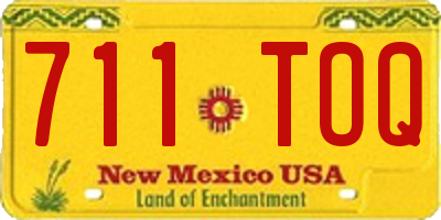 NM license plate 711TOQ