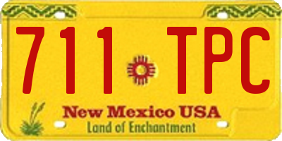 NM license plate 711TPC