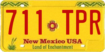 NM license plate 711TPR