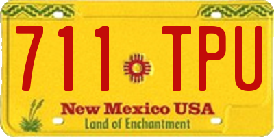 NM license plate 711TPU
