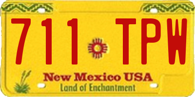 NM license plate 711TPW
