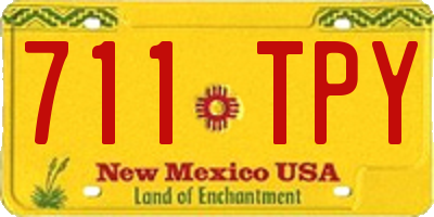 NM license plate 711TPY