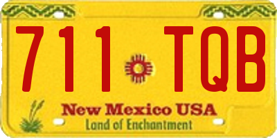 NM license plate 711TQB