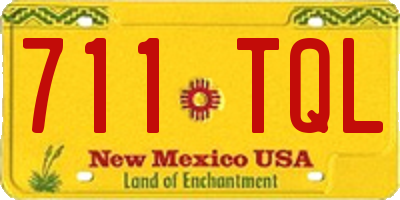 NM license plate 711TQL