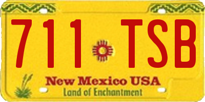 NM license plate 711TSB