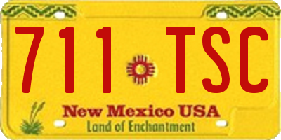 NM license plate 711TSC