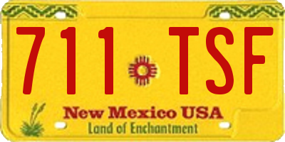 NM license plate 711TSF