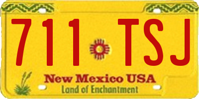 NM license plate 711TSJ