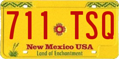 NM license plate 711TSQ