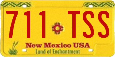 NM license plate 711TSS