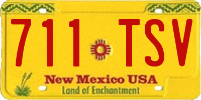 NM license plate 711TSV