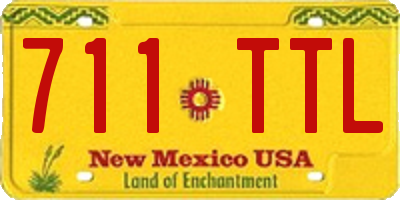 NM license plate 711TTL