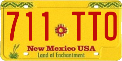 NM license plate 711TTO