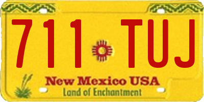 NM license plate 711TUJ