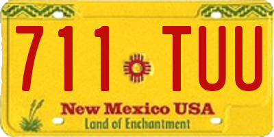 NM license plate 711TUU