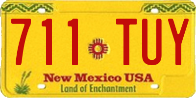 NM license plate 711TUY