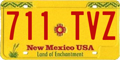 NM license plate 711TVZ