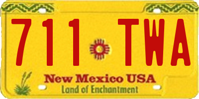 NM license plate 711TWA