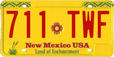 NM license plate 711TWF