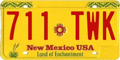 NM license plate 711TWK