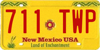 NM license plate 711TWP